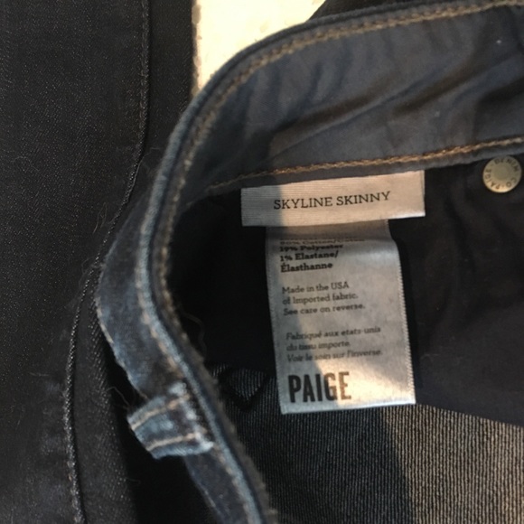 PAIGE Denim - 27 PAIGE skyline skinny dark denim wash jeans NEW PAIGE Denim - 27 PAIGE skyline skinny dark denim wash jeans NEW
